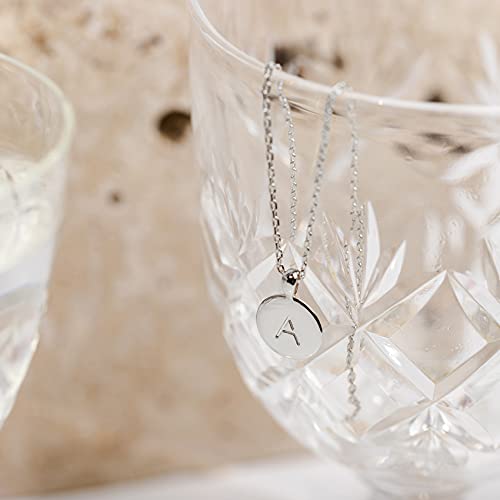 Pavoi TC71W-A 14K White Gold Plated Letter Necklace thumb #2