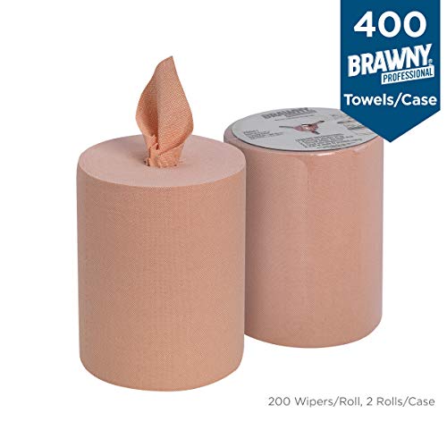Georgia-Pacific Brawny Professional D400 Disposable Cleaning Towel, Bucket Refill, Orange, 2 Rolls (20041) #TOP2