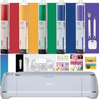 Cricut Maker 3 Cutting Machine Bundle with Rainbow Smart Vinyl Rolls