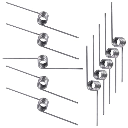 Qrity 10 Stück Kleine Torsionsfeder aus Edelstahl 304, Torsionsfedern mit 0,7 mm Drahtdurchmesser, Außendurchmesser 4mm, 9 Runden, 180° Ablenkungsfeder