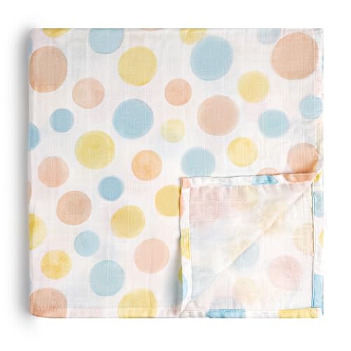 Image of HECCEI Muslin Swaddle Blanket - Baby Muslin Blanket Large Swaddles 47 x 47 inches Breathable & Soft Baby Receiving Blanket Gender Neutral for Newborn Boys Girls, Bubble Play