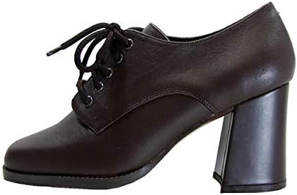Peerage Ember (5825) Women's Wide Width Leather High-Heel Oxford Pumps Brown 9.5 | Image 2