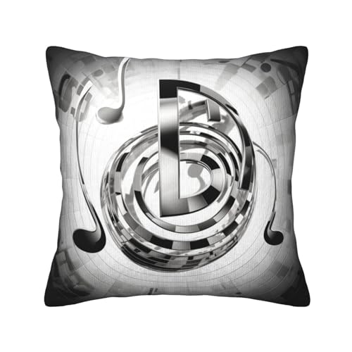 Housse de coussin musique velours côtelé pour décorer le salon