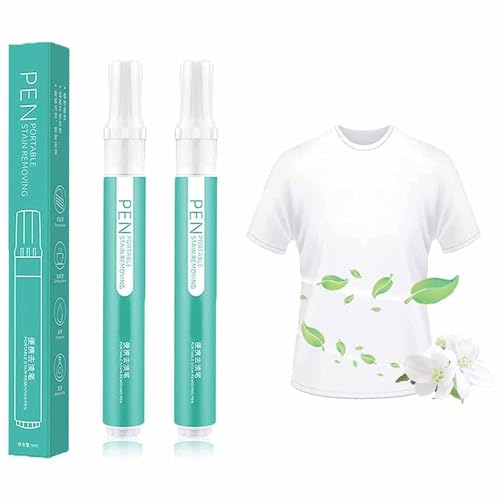 2pcs Bleach Pen for Clothing,Portable Bleach Pen for Clothing Stain Removal,Grease Stain Remover Wash Free Laundry Clean Pen Ins