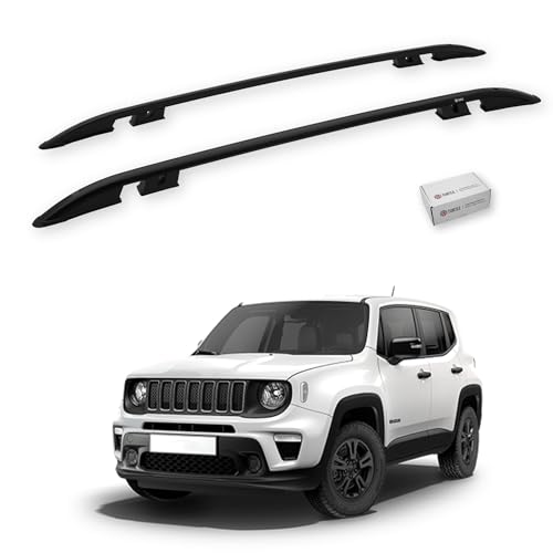 TURTLE Compatible con rieles de Techo Crown Compatible con Jeep Renegade (BU) 20152024 | Negro