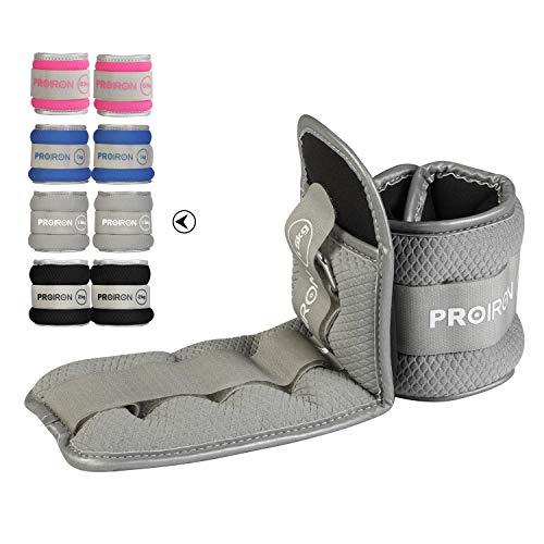 PROIRON Gewichtsmanschetten Fuß/Handgelenk Gewichte Fitness Set 0,5kg bis 2kg 1 Paar für Beine und Arme Knöchel Gewicht für Fitness, Bewegung, Laufen, Joggen, Gymnastik