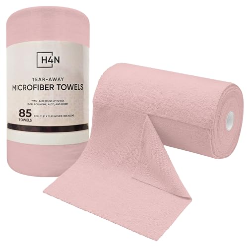 H4N Lot de 85 chiffons de nettoyage en microfibre indéchirables,