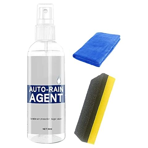 Car Glass Waterproof Coating Agent, Car Glass Anti-Fog Rainproof Agent, Anti Fog Rain Repellent Spray Auto Glass, Suitable for Cars Windows, Windshields, Mirrors, Glass (30ml,1Pcs Blue Rainproof) Cover