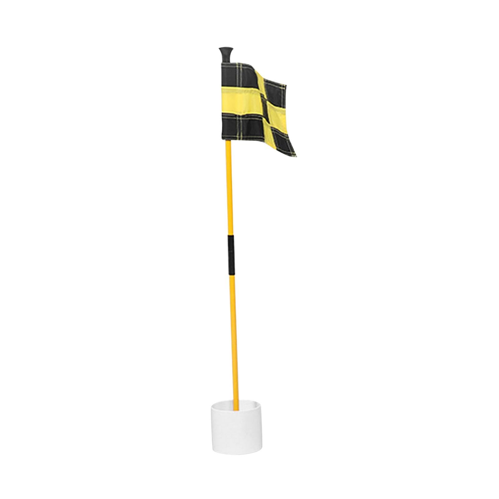 Baoblaze Golf Putting Green Flagge und Lochbecher, Übungs-Putting-Fahnenmast aus Fiberglas, Golf-Fahnenmasten, Golf-Flaggen-Lochbecher-Set für den Garten für