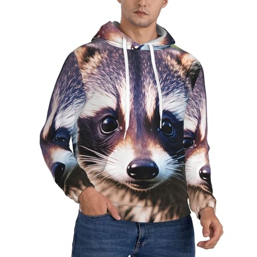 Sweat à capuche homme raton laveur fini les pulls lourds qui grattent