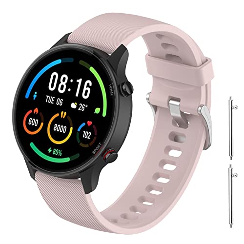 XBLJST Silicone Bracelet pour Xiaomi Mi Watch/Xiaomi Watch S1/S1 Active, 22mm Bracelet pour Xiaomi Mi watch color/color2/sport/YAMAY SW022/Forerunner 935/945/Huawei Watch GT2 Pro/GT2 46mm/Gear S3 Cover