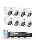 ZOSI C220 8CH 4K PoE Security Camera System, 8 x 8MP Audio Camera, 2TB HDD