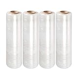 PackageZoom Pre Stretched 15” x 1500 ft 240 Rolls Stretch Wrap Film Clear Cling Plastic for Moving...