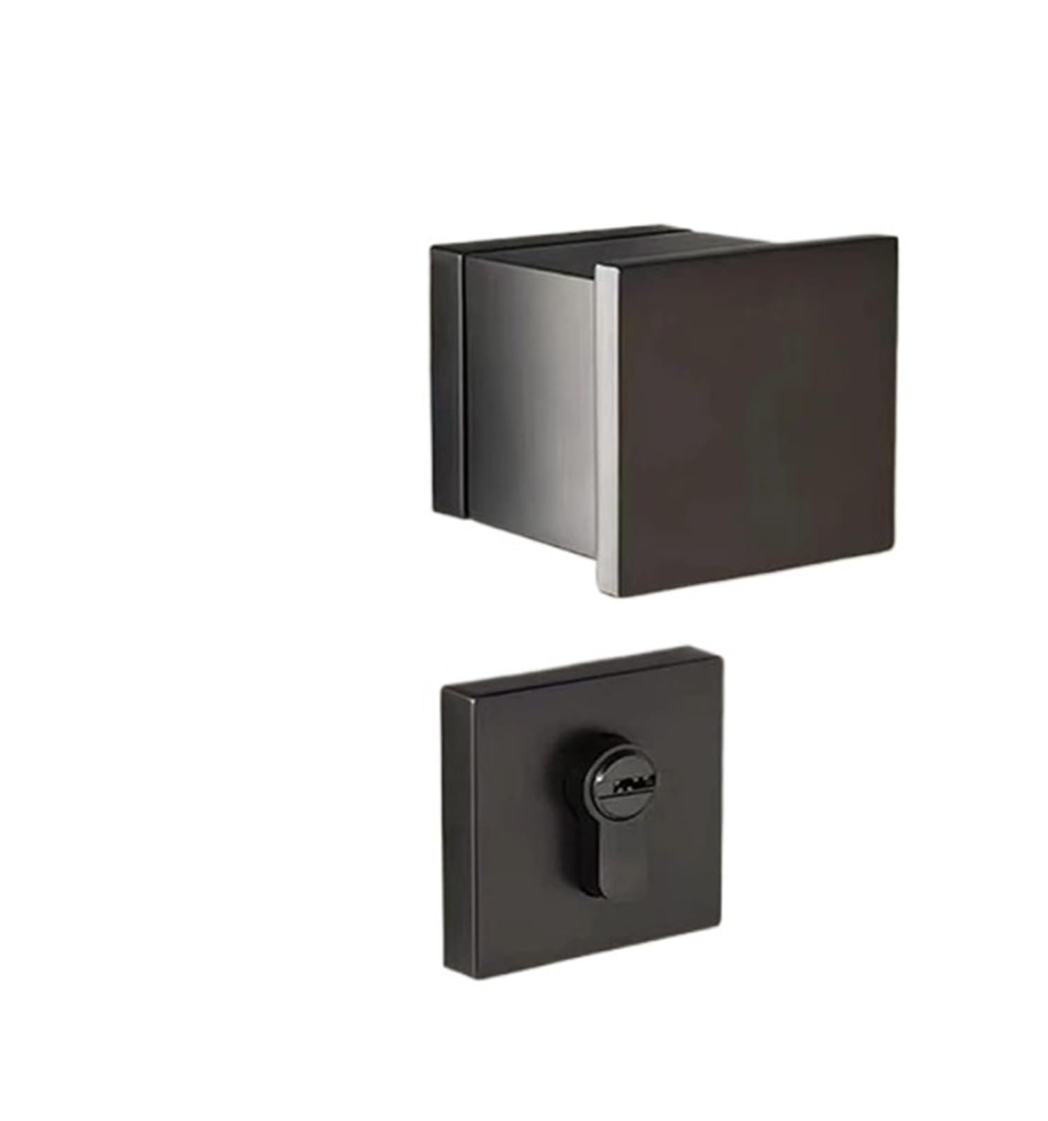 Household wooden door handle silent gray split lock room(MUTE LOCK_72MM)
