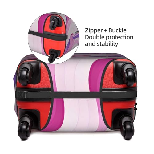 Pink Purple Heart Luggage Cover Washable Suitcase Cover Anti-Scratch Luggage Protector Covers Elastic Luggage Identify for Suitcase S fits 18-21 Inch Luggage4