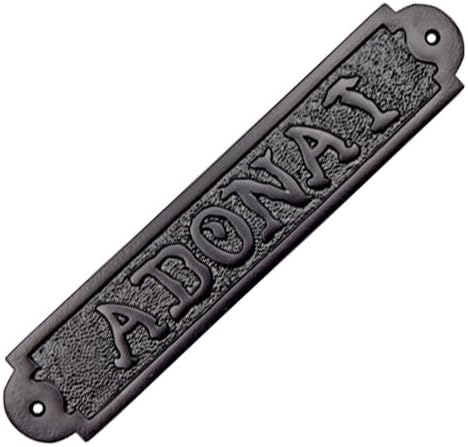 Adonai Hardware Adonai Solid Brass Door Sign - (Antique Brass)