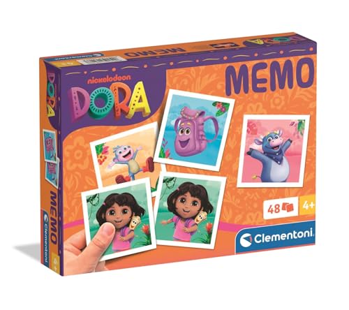 Clementoni   Memo Pocket Dora La Exploradora   12 Cubos Apilables, Puzzle Infantil 6 en 1, Estimula la Lógica, la Coordinación y la Psicomotricidad, Juguete +3 Años, 18207