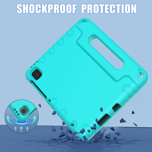 BMOUO Kids Case for Samsung Galaxy Tab A7 Lite 8.7 inch 2021(SM-T220/T225),Galaxy Tab A7 Lite Case,Shockproof Lightweight Convertible Handle Stand Case for Samsung Galaxy Tab A7 Lite 8.7",Turquoise