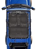 sukemichi Sunshade for Ford Bronco, Full Length Mesh Sun Shade Bikini Top Cover for Ford Bronco Accessories 2021 2022 2023 2024 2025 4 Door - Blocks UV, Wind, Noise, (Black)