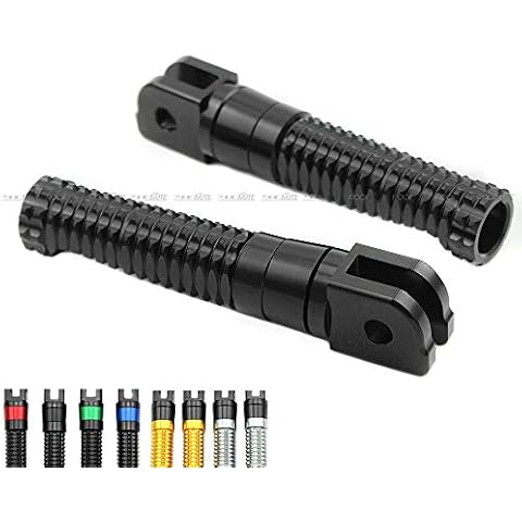 Motorcycle Rear Foot Pegs Footrest Adapter For Yamaha MT-10 2016-2020, MT-07 MT-09 TRACER 2015-2020, FZ8 2011-2015 Motorbike Aluminum Left Right Anti-slide Passenger Foot Rest Footpeg (Black) Cover
