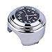 Uhr für Motorradlenker, Universal Motorrad Lenker Uhr, Motorrad Fahrrad Chrom Wasserdicht Zifferblatt Lenker Uhr Glow Watch Black Shell & Silver Base