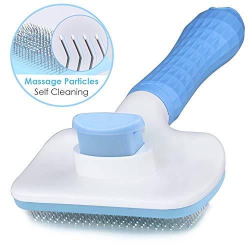 TIMINGILA Self Cleaning Slicker Brush for Dogs and Cats,Pet Grooming Tool,Removes Undercoat,Shedding Mats
