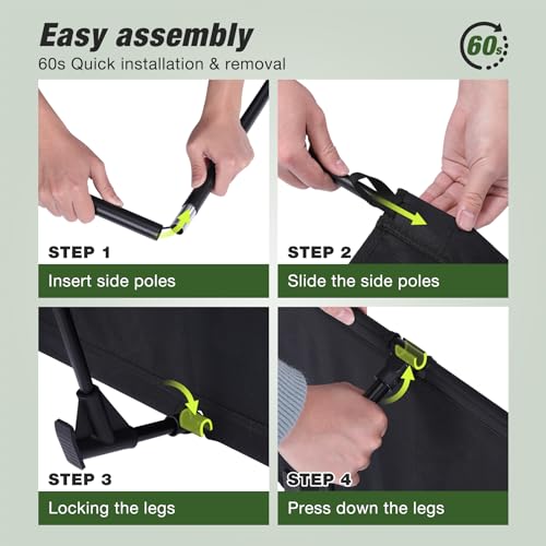 Ultralight-Compact-Camping-Cot-60s-Easy-Set-Up-28-Wide-Surface-Supports-330lbs-5-Stabilizers-Portable-Folding-Backpacking-Cot-wStorage-Bag-for-Outdoors-and-Home-Oxford-Black