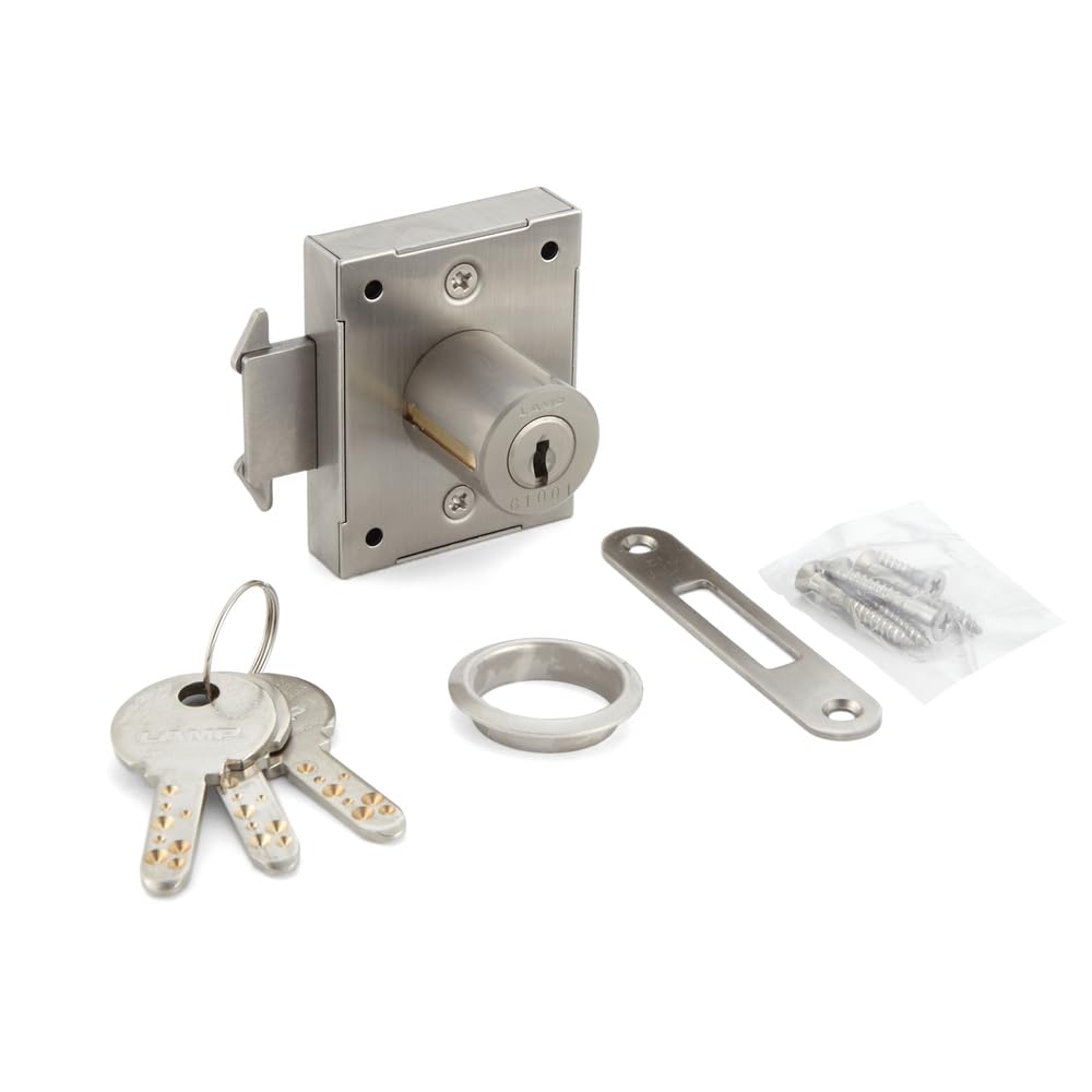 Serrure de porte coulissante SUS304 nickelé satiné mat pour fermeture différente