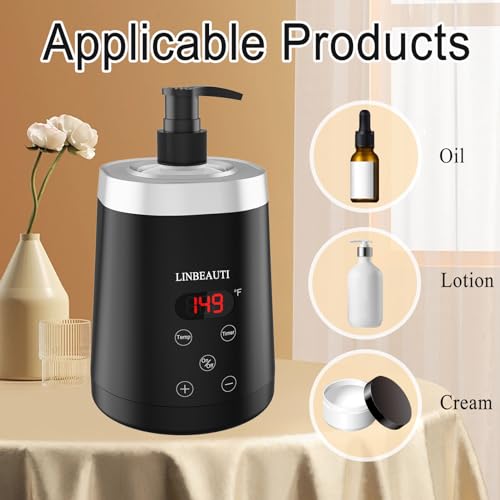 image for LINBEAUTI Massage Oil Warmer Bottle Professional Lotion Heater for sex