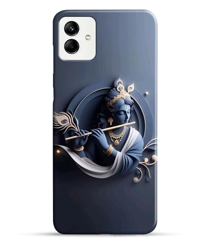 Image of Lord Krishna 3D Effect Printed Hard Back Case Cover Compatible for Samsung Galaxy A04 | A04E | Samsung A04 | A04E (Multicolor) - D1661