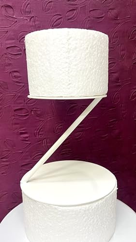 Z Bar Design Floating Tier White Cake Separator.