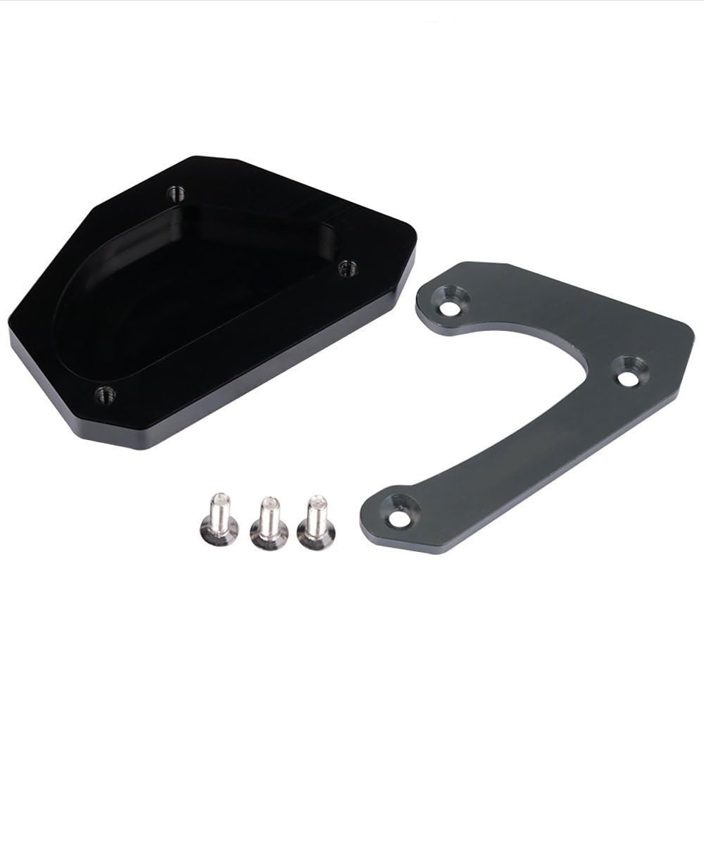 Piastra per cavalletto per Moto Moto Laterale Piede Basamento Pad Piastra Cavalletto Ingrandire Supporto Estensione per Suzuki V-Strom 650 DL650 VSTROM DL 650 2004-2021 (Colore : Titanio)