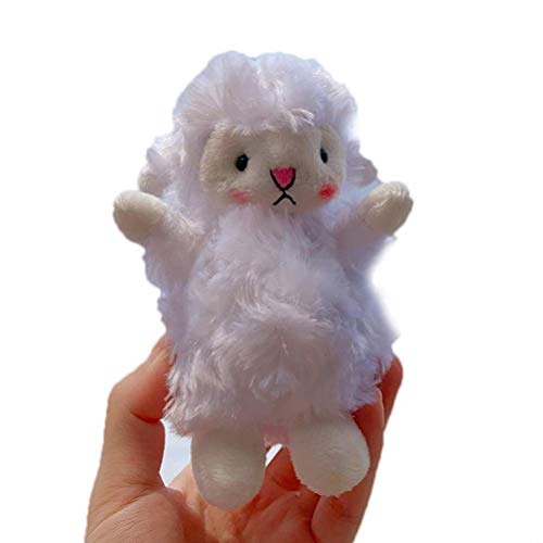 Preisvergleich Produktbild NEWMAN771Her Anime Plüsch Schlüsselanhänger, 2 Stück Schöne Cartoon White Sheep Schlüsselbund, Gefülltes Spielzeug 12cm Soft Fluff Schaf Plüschpuppen Anhänger Mädchen Geburtstagsgeschenke