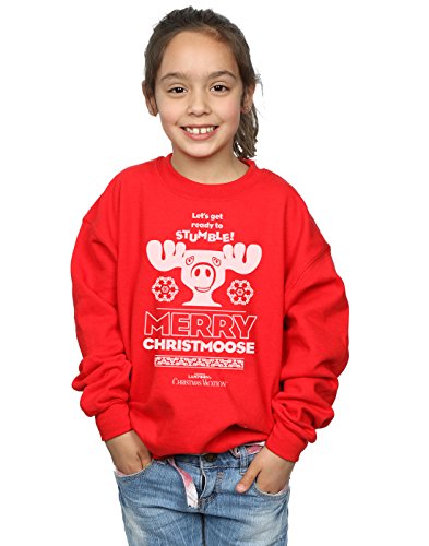 National Lampoon's Christmas Vacation Girls Merry Christmoose Sweatshirt 12-13 years Red