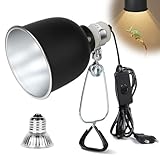 CPROSP Lampe Chauffante Terrarium Dome E27 avec 1 Ampoule 25W et Pince de...