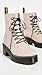 Dr. Martens Women's Leona Leather Heeled Boot, Vintage Taupe Sendal, 10