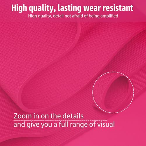 Image of Yoga Mat for Women and Men 4mm with Carry Strap EVA Material Extra Thick Exercise Mat for Workout Yoga Fitness Pilates and Meditation, Anti Tear Anti Slip For Home & Gym Use (Pink)