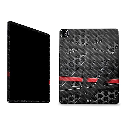 Image of MightySkins Carbon Fiber Skin Compatible with Apple iPad Pro 12.9 inch M2 6th Gen (2022) Full Wrap Kit - Tech Web | Protective, Durable Textured Carbon Fiber Finish | Easy to Apply | Made in The USA