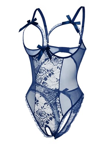 Image of Avidlove Women One Piece Lingerie Sexy Lace Babydoll Mini Bodysuit