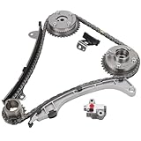 Ensun Camshaft Timing Chain VVT Gear Sprocket Kit Compatible with Camry Highlander RAV4 Sienna Venza xD 2.5L 2.7L 13050-0V011 13070-0V013 | Set of 8