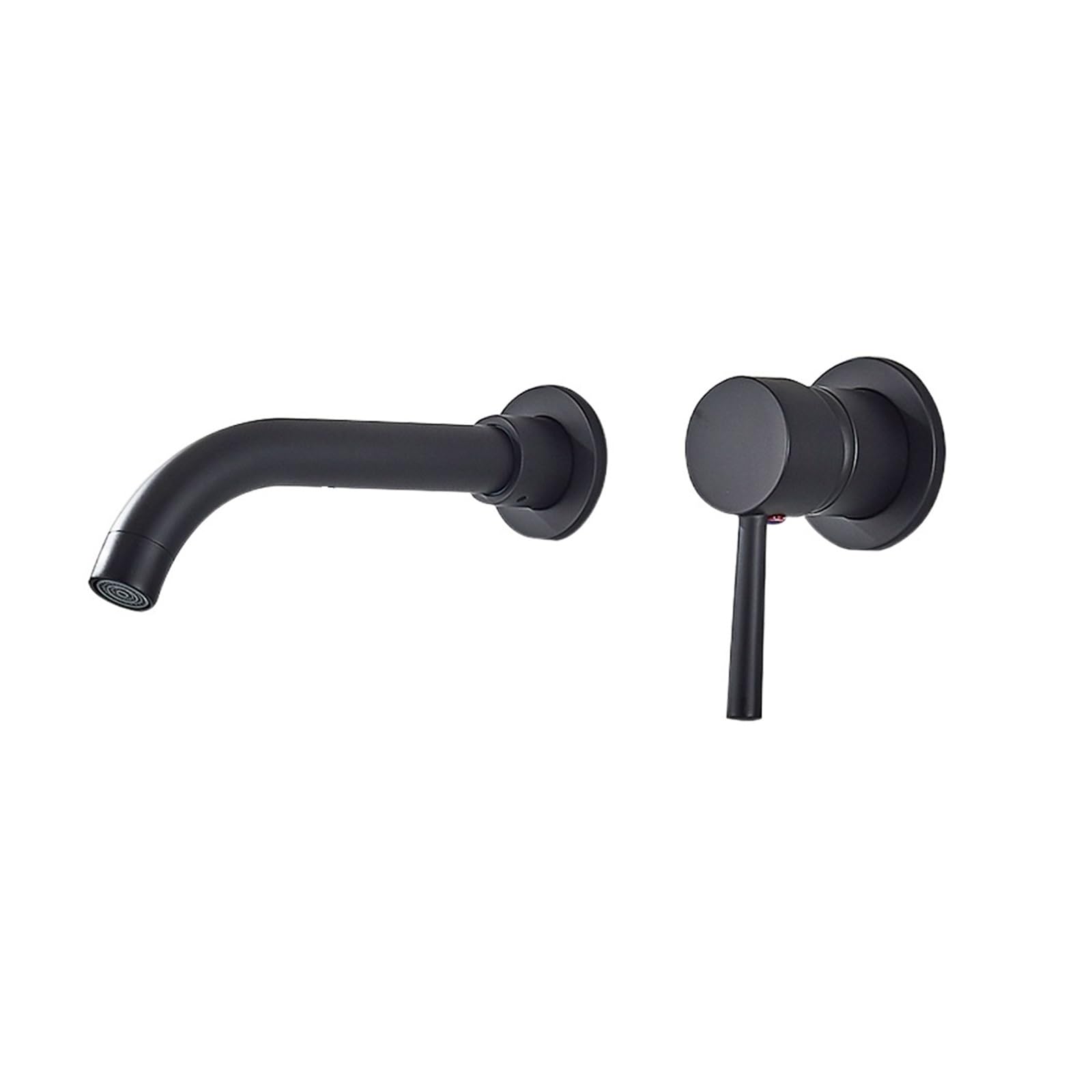Robinet mélangeur chaud et froid encastré noir 26cm pour lavabo de salle de bain