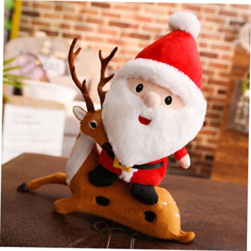 Image of Tickles Santa Claus with V Shape Beard Look Soft Stuffed Plush Toy for Kids Boys & Girls Christmas Day (Size: 20 cm Color: Red)
