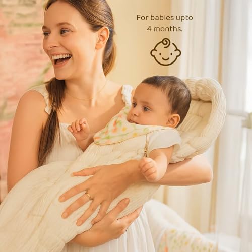 Image of StarAndDaisy Baby Sleeping Bag for Newborn Boy & Girl /Baby Bedding Set for New Born /Premium Cotton and Comfortable for 0-12 Months /Foldable & Washable Cotton Design -Blue