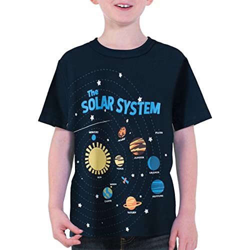 Boys T Shirt Planet Graphic Tees Kids Toddler Short Sleeve Cotton Crewneck T-Shirt Casual Tops Cute Summer Clothes3