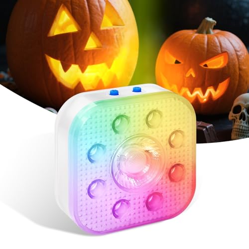 Rechargeable Submersible LED Halloween Decor RGB Lights with Remote 16 Colors 9-Mode Timer Off Magnetic Christmas Decorations for Pool Floating Lights Vase Pond/Spa/Hot Tub/Party - 1 Pack