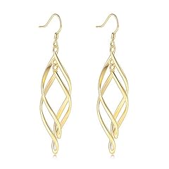 Linear Swirl Wire Earrings