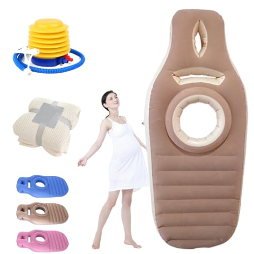 Tummynest Pregnancy Mattress & Pillow, Inflatable, Coffee