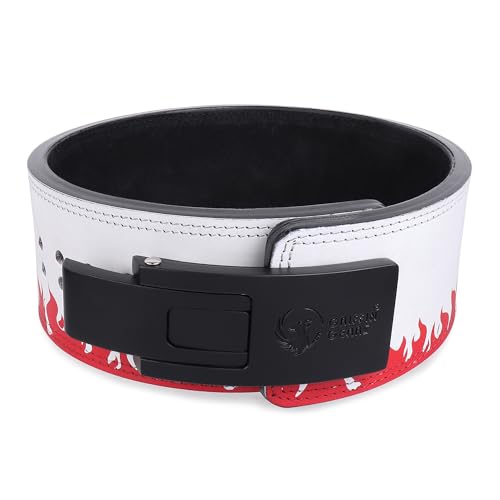 Weight Lifting Belt ||Black Buckle With Red Fire Belt Heavy 10mm ...