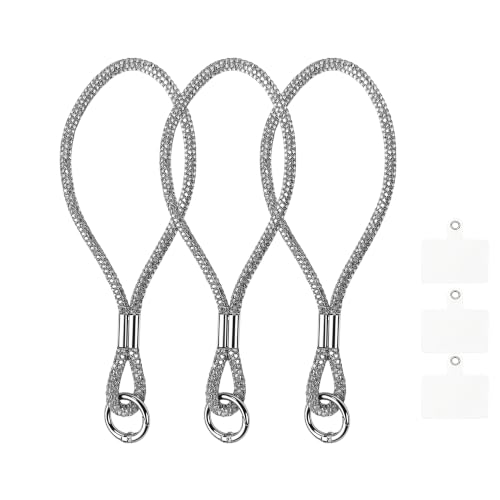 Cordones de muñeca de diamantes de imitación para evitar caídas de llaves y teléfonos móviles