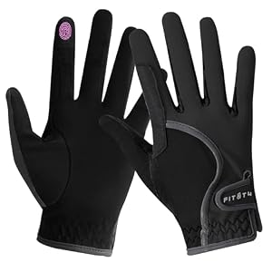 FitsT4 Sports Kids Horse Riding Gloves Girls Boys Equestrian Horseback Riding Gloves Mesh for Youth Children Touchscreen